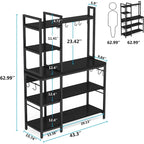 5-Tier Bakers Rack with Storage Hutch and Microwave Stand for Kitchen