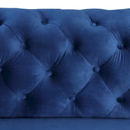 Modern Loveseat Two-Seater Sofa with Velvet Upholstery, Wood Frame and Metal Legs