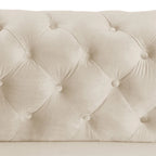 Modern Loveseat Two-Seater Sofa with Velvet Upholstery, Wood Frame and Metal Legs