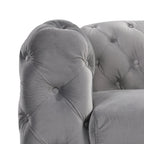Modern Loveseat Two-Seater Sofa with Velvet Upholstery, Wood Frame and Metal Legs