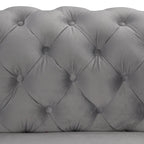 Modern Loveseat Two-Seater Sofa with Velvet Upholstery, Wood Frame and Metal Legs