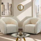 360 Degree Swivel Barrel Accent Chair (Set of 2)