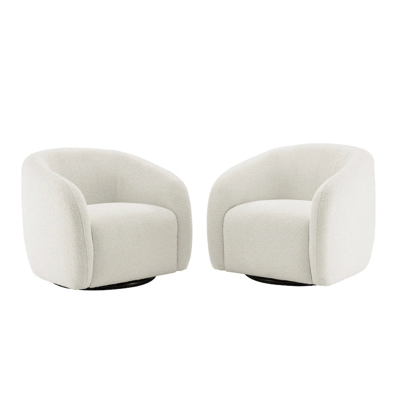 360 Degree Swivel Barrel Accent Chair (Set of 2)