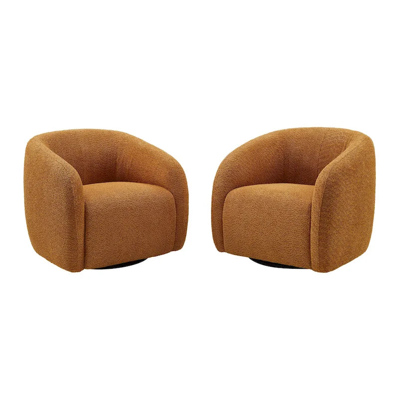 360 Degree Swivel Barrel Accent Chair (Set of 2)