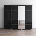 3-Door Wardrobe Armoire with Mirror