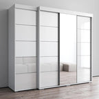 3-Door Wardrobe Armoire with Mirror