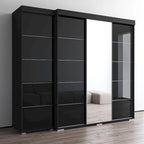 3-Door Wardrobe Armoire with Mirror