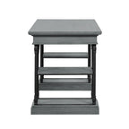 59" Wood and Metal Writing Desk with Drawer