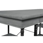 59" Wood and Metal Writing Desk with Drawer