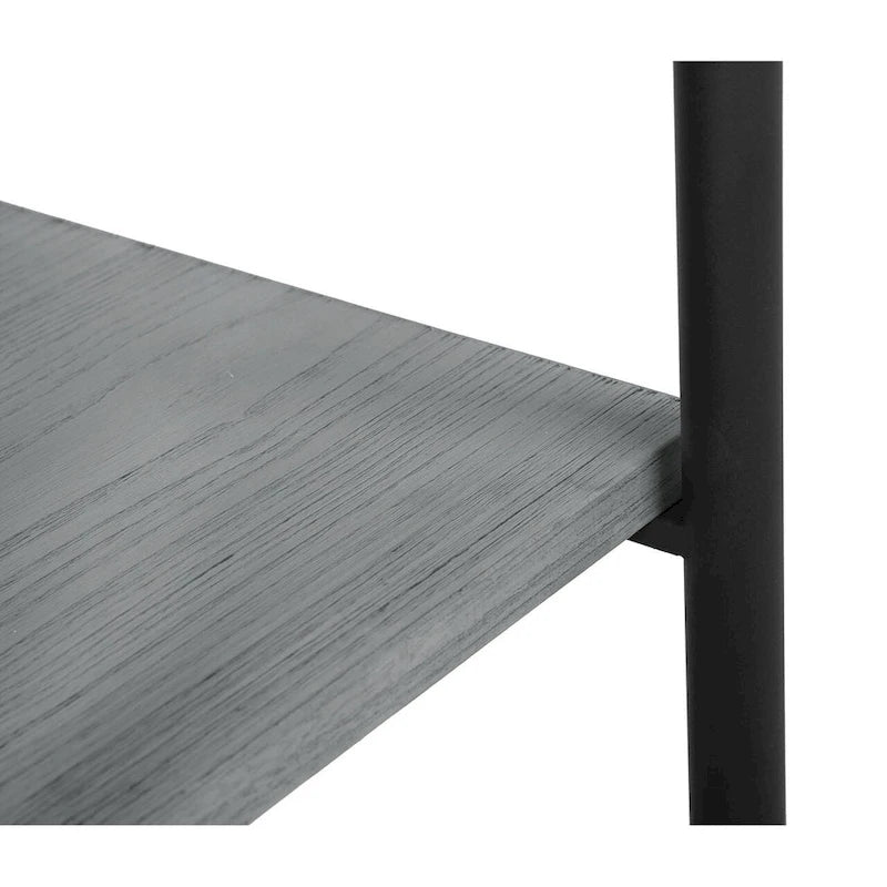 59" Wood and Metal Writing Desk with Drawer