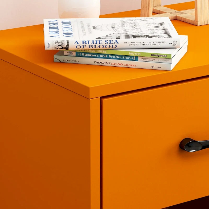 1-Drawer Nightstand with Open Shelf
