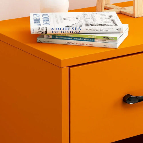 1-Drawer Nightstand with Open Shelf