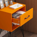 1-Drawer Nightstand with Open Shelf