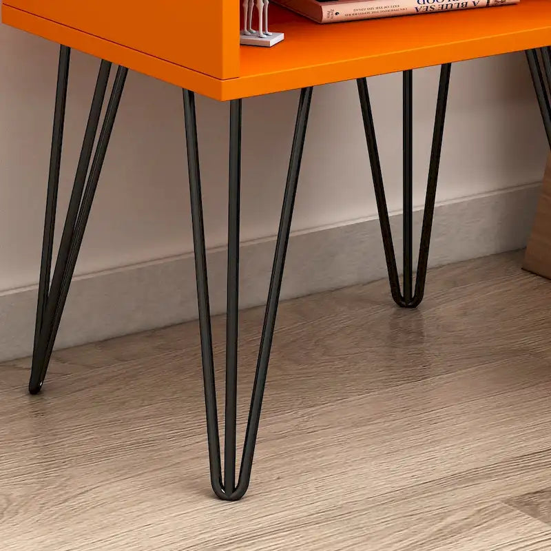1-Drawer Nightstand with Open Shelf