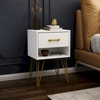 1-Drawer Nightstand with Open Shelf