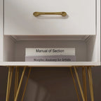 1-Drawer Nightstand with Open Shelf