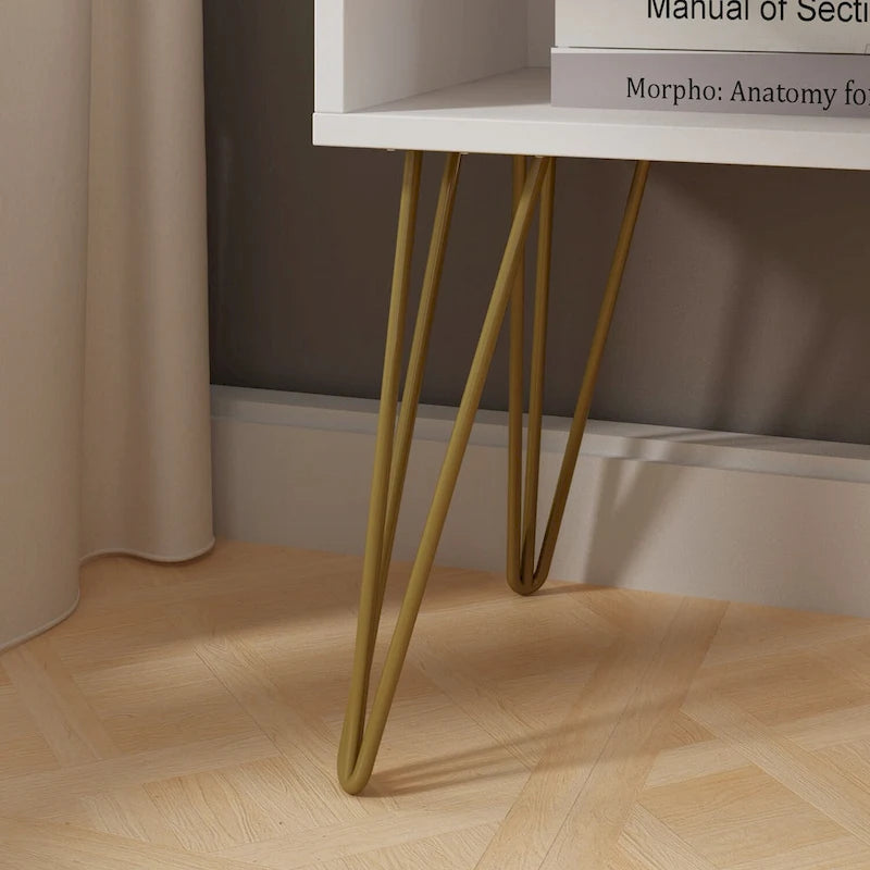 1-Drawer Nightstand with Open Shelf