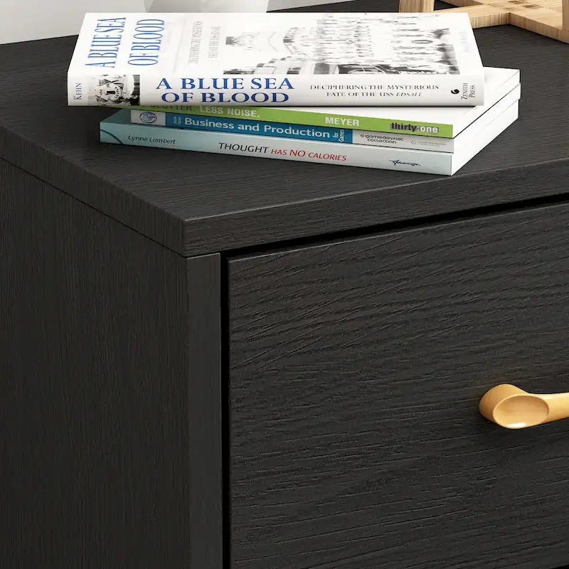 1-Drawer Nightstand with Open Shelf