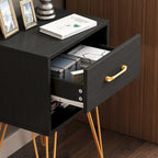 1-Drawer Nightstand with Open Shelf