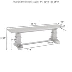 Farmhouse Dining Bench - 15x59.75x17.38