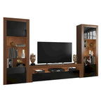 Modern Wall Unit Entertainment Center Set