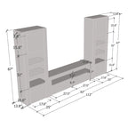 Modern Wall Unit Entertainment Center Set