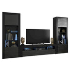Modern Wall Unit Entertainment Center Set