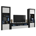 Modern Wall Unit Entertainment Center Set