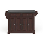Granite Top Full Size Kitchen Island with Storage - 51.5 W x 18 D x 34 H