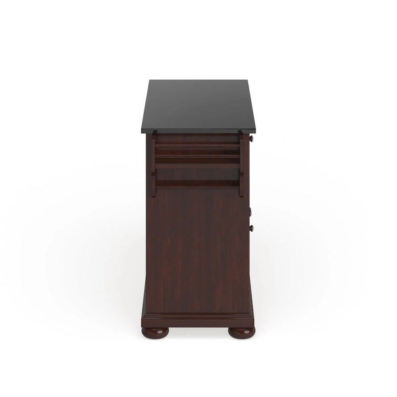Granite Top Full Size Kitchen Island with Storage - 51.5 W x 18 D x 34 H