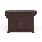 Granite Top Full Size Kitchen Island with Storage - 51.5 W x 18 D x 34 H