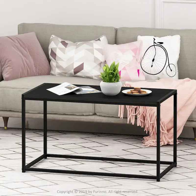 Modern Living Coffee Table with Metal Frame
