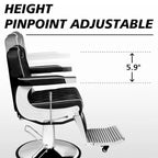Heavy-Duty Reclining Barber Chair with Adjustable Headrest