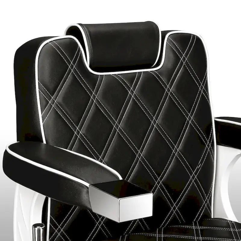 Heavy-Duty Reclining Barber Chair with Adjustable Headrest
