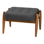Japandi Fabric Ottoman Footstool