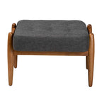 Japandi Fabric Ottoman Footstool