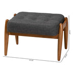 Japandi Fabric Ottoman Footstool
