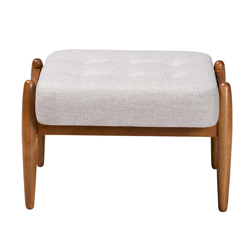 Japandi Fabric Ottoman Footstool