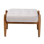 Japandi Fabric Ottoman Footstool