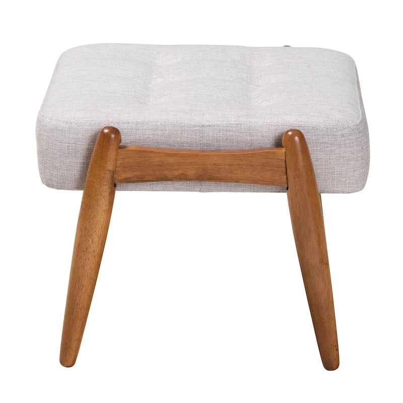Japandi Fabric Ottoman Footstool