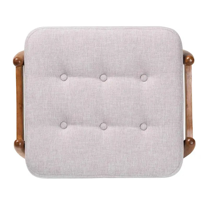 Japandi Fabric Ottoman Footstool