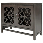Accent Storage Cabinet with Fretwork Doors and Adjustable Shelf