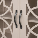 Accent Storage Cabinet with Fretwork Doors and Adjustable Shelf