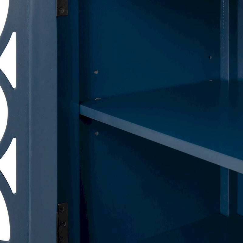Accent Storage Cabinet with Fretwork Doors and Adjustable Shelf