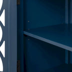 Accent Storage Cabinet with Fretwork Doors and Adjustable Shelf