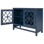 Accent Storage Cabinet with Fretwork Doors and Adjustable Shelf
