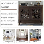 Accent Storage Cabinet with Fretwork Doors and Adjustable Shelf