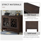 Accent Storage Cabinet with Fretwork Doors and Adjustable Shelf