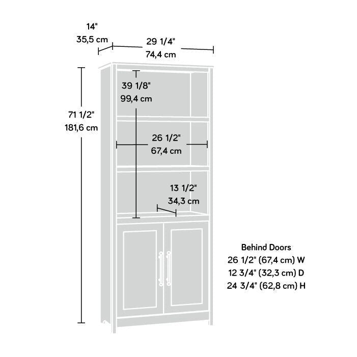 Library Bookcase with Doors