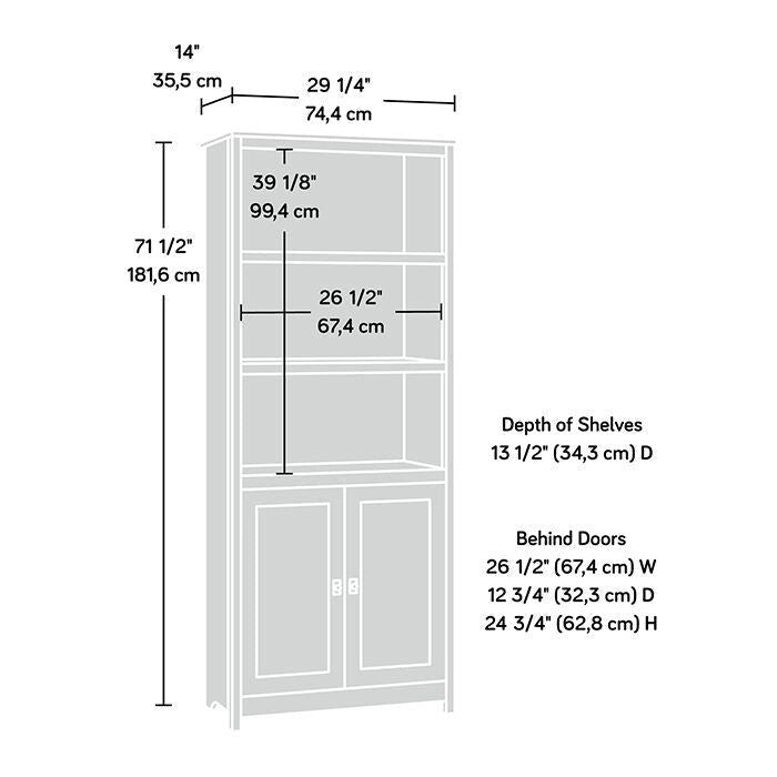 Library Bookcase with Doors